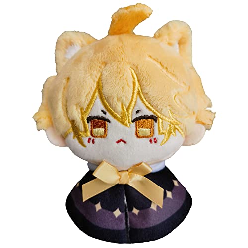 Genshin Impact Plush Toys Venti Zhongli Kazuha Xiao Plush Toy Keychain Anime Figure Soft Stuffed Gift for Game Fans (Aether)