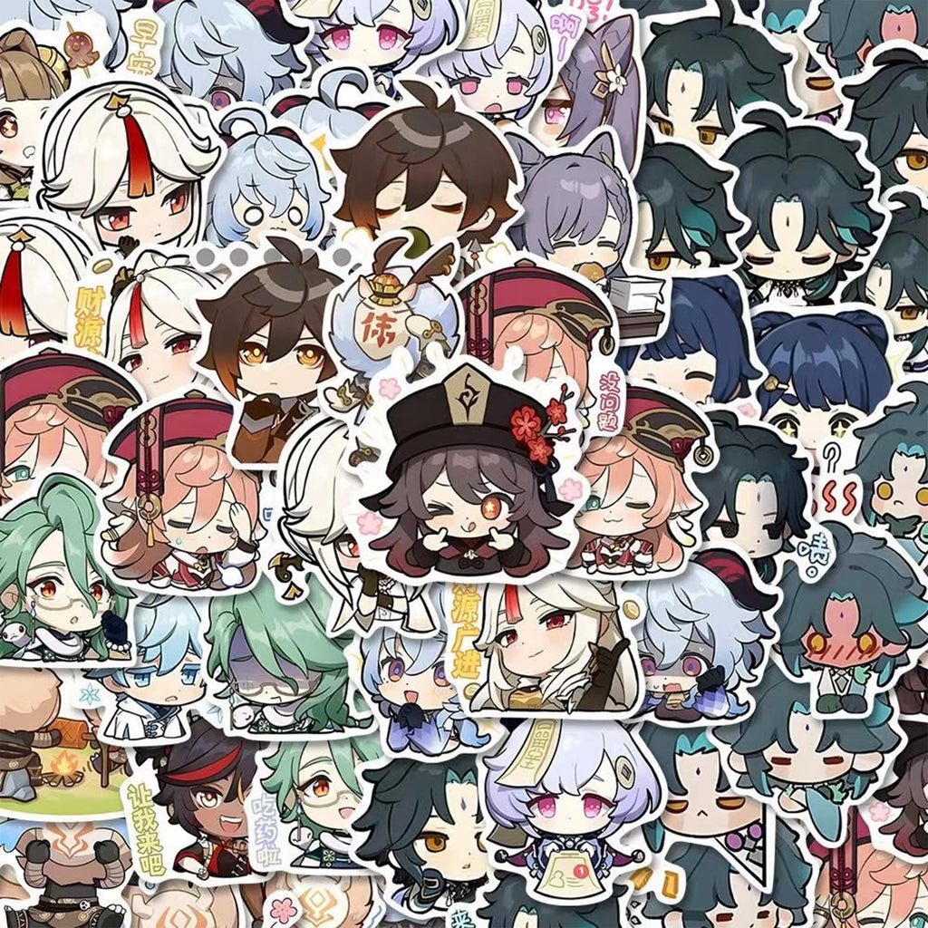 Megapack 256 Stickers Genshin Impact - Chibi Edition